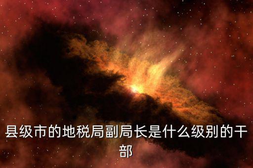 區(qū)地稅局副局長什么，縣級市的地稅局副局長是什么級別的干部