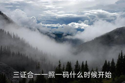 三證合一到什么時(shí)候，三證合一一照一碼什么時(shí)候開始