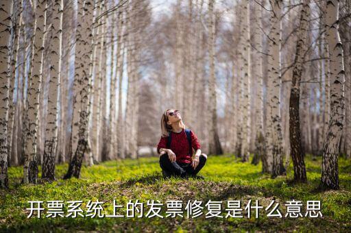 發(fā)票修復(fù)是什么意思，開票系統(tǒng)上的發(fā)票修復(fù)是什么意思