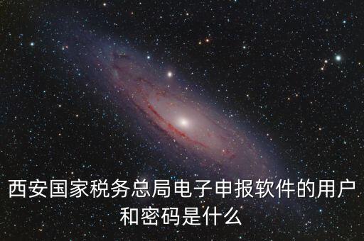 西安國(guó)家稅務(wù)總局電子申報(bào)軟件的用戶(hù)和密碼是什么