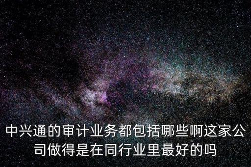 百旺中興通干什么的，中興通的審計(jì)業(yè)務(wù)都包括哪些啊這家公司做得是在同行業(yè)里最好的嗎