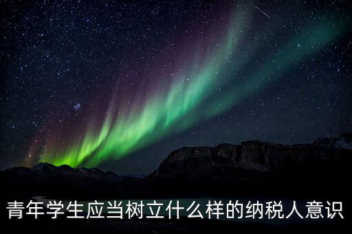 青年學生應(yīng)當樹立什么樣的納稅人意識