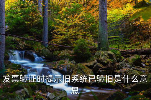 什么叫已驗舊發(fā)票，發(fā)票驗證時提示舊系統(tǒng)已驗舊是什么意思