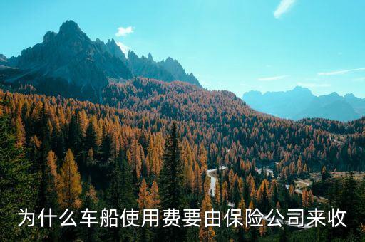 保險公司為什么代收車船費，為什么車船使用費要由保險公司來收