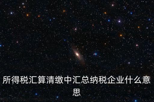 什么匯總納稅企業(yè)所得稅，關于企業(yè)所得稅匯總繳納