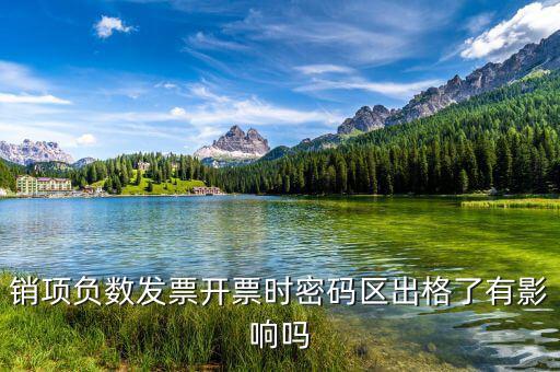 銷項負(fù)數(shù)發(fā)票開票時密碼區(qū)出格了有影響嗎