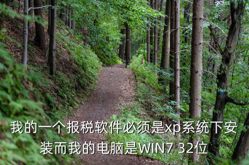 我的一個報(bào)稅軟件必須是xp系統(tǒng)下安裝而我的電腦是WIN7 32位