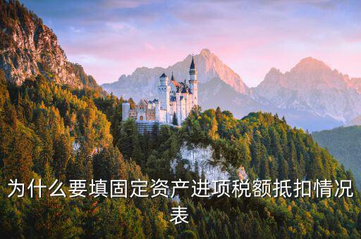 申報(bào)表固定資產(chǎn)進(jìn)項(xiàng)稅有什么作用，國(guó)稅報(bào)表中固定資產(chǎn)進(jìn)項(xiàng)稅報(bào)表