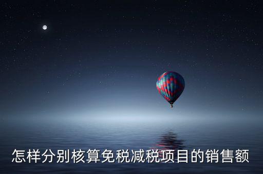 什么是分別核算銷售額，怎樣分別核算免稅減稅項(xiàng)目的銷售額