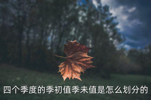 季初值和季末值是什么，四個(gè)季度的季初值季未值是怎么劃分的