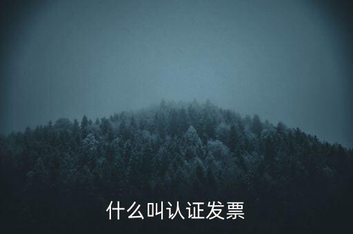 什么是認(rèn)證發(fā)票，什么叫認(rèn)證發(fā)票