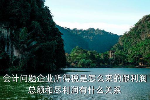 會(huì)計(jì)問題企業(yè)所得稅是怎么來(lái)的跟利潤(rùn)總額和盡利潤(rùn)有什么關(guān)系
