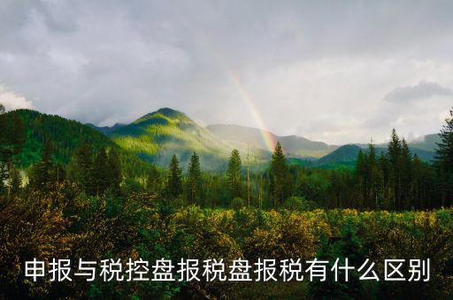 什么是申報盤，申報與稅控盤報稅盤報稅有什么區(qū)別