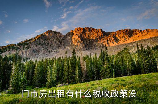 門(mén)市房出租交什么稅，門(mén)市房出租有什么稅收政策沒(méi)