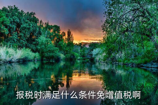 什么情況免征增值稅，哪些屬于免征增值稅
