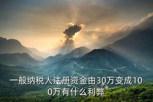 什么是案頭審核，一般納稅人注冊(cè)資金由30萬(wàn)變成100萬(wàn)有什么利弊