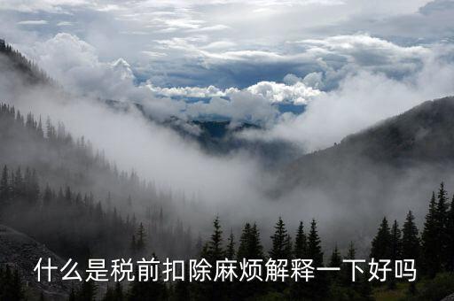 工資稅前扣減是什么意思，什么是稅前扣除