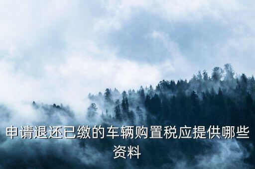 車(chē)輛退稅需要什么，現(xiàn)在購(gòu)車(chē)要退什么稅