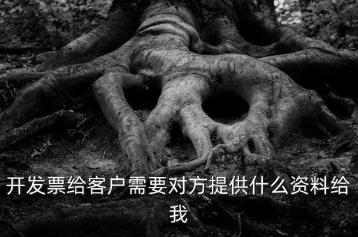 開票需要對(duì)方提供什么資料嗎，開發(fā)票給客戶需要對(duì)方提供什么資料給我
