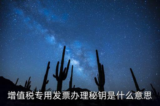 稅務(wù)密鑰是什么意思，增值稅專用發(fā)票辦理秘鑰是什么意思