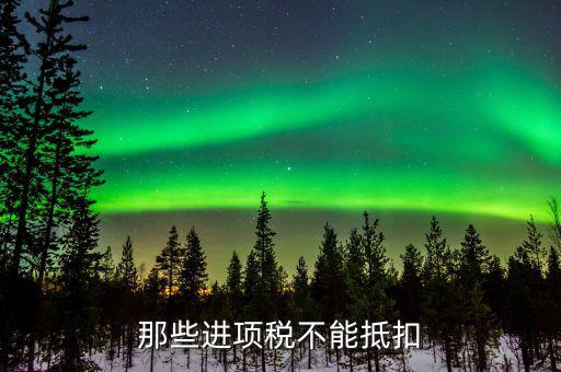 什么增值稅不能抵扣進(jìn)項稅額，不可抵扣的進(jìn)項稅有哪些