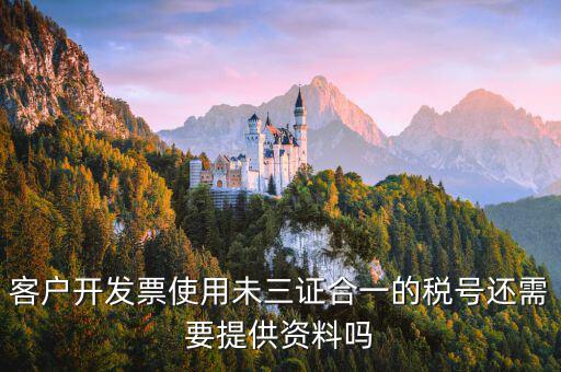 無證合一的稅號(hào)是什么，客戶開發(fā)票使用未三證合一的稅號(hào)還需要提供資料嗎