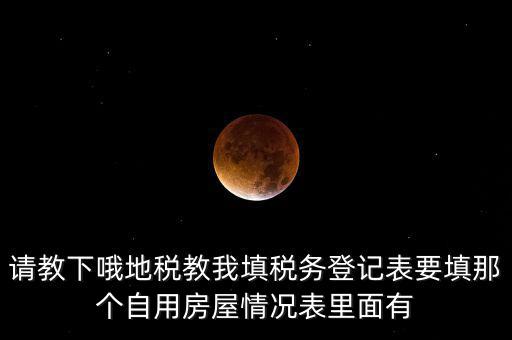 稅務(wù)上自用是什么意思，請(qǐng)教下哦地稅教我填稅務(wù)登記表要填那個(gè)自用房屋情況表里面有