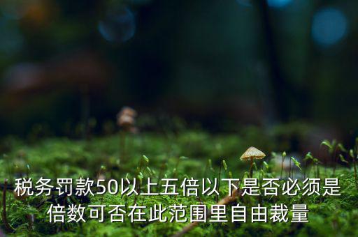 稅務罰款50以上五倍以下是否必須是倍數(shù)可否在此范圍里自由裁量