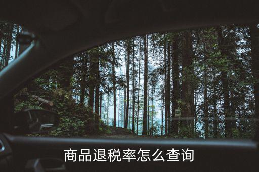 用什么查出口退稅率，查詢出口退稅率