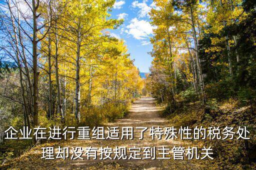 特殊重組什么時候備案，企業(yè)在進(jìn)行重組適用了特殊性的稅務(wù)處理卻沒有按規(guī)定到主管機(jī)關(guān)