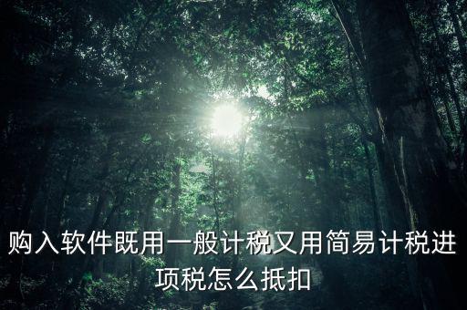 簡易計稅如何抵扣進(jìn)項稅，簡易征收的一般納稅人可以抵扣進(jìn)項稅嗎