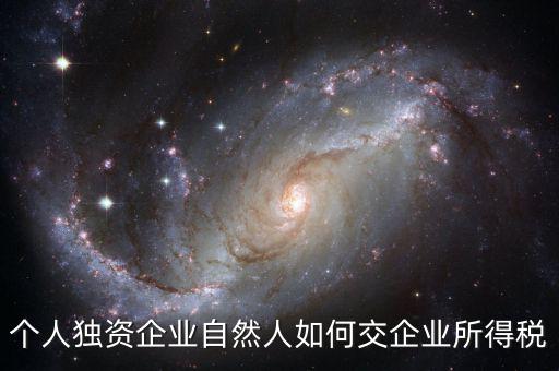 自然人獨(dú)資如何交稅，個(gè)人獨(dú)資企業(yè)自然人如何交企業(yè)所得稅