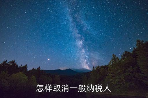 一般納稅人如何注銷，公司剛注冊(cè)下來不小心申請(qǐng)了一般納稅人請(qǐng)問可以撤銷嗎