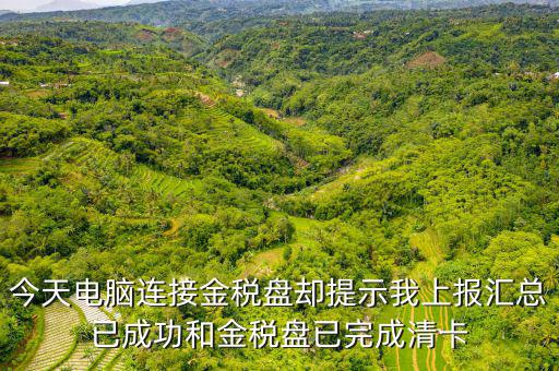 清卡如何操作，今天電腦連接金稅盤卻提示我上報(bào)匯總已成功和金稅盤已完成清卡