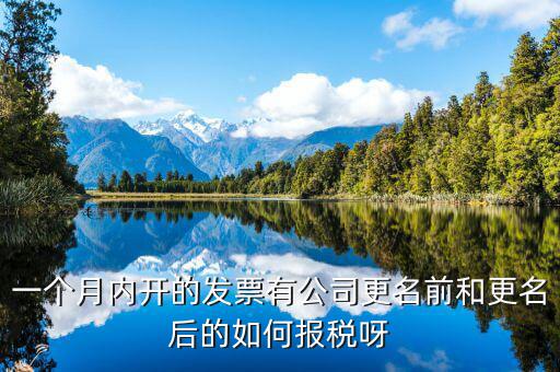 企業(yè)更名如何納稅，一個(gè)月內(nèi)開(kāi)的發(fā)票有公司更名前和更名后的如何報(bào)稅呀