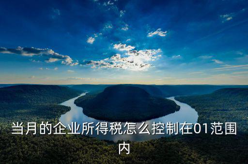 企業(yè)所得稅如何控制，當(dāng)月的企業(yè)所得稅怎么控制在01范圍內(nèi)