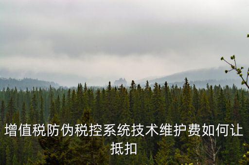 稅控維護費如何抵稅，稅控維護費抵扣問題
