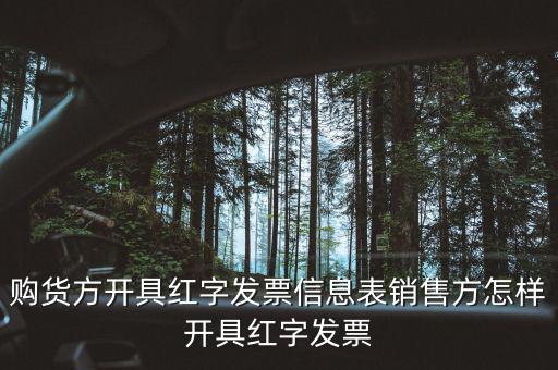 購買方如何開具紅字信息表，購買方增值稅專用發(fā)票填紅字信息表怎么操作