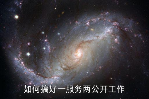 如何推進(jìn)一案雙查工作，如何搞好一服務(wù)兩公開工作