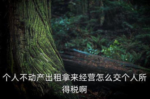 個人出租不動產(chǎn)如何納稅，個人房產(chǎn)出租應如何納稅 住宅可按5稅率征收