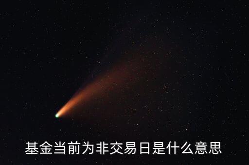 非交易日是什么意思，轉(zhuǎn)換景順貨幣A基金顯示非交易時(shí)間是什么意思