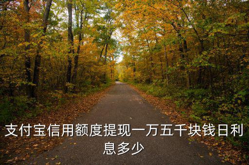 支付寶變現(xiàn)利率是什么，支付寶信用額度提現(xiàn)一萬五千塊錢日利息多少