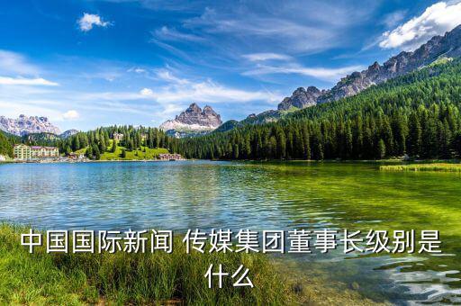 傳媒分級怎么回事,中國國際新聞傳媒集團(tuán)董事長為1級董事