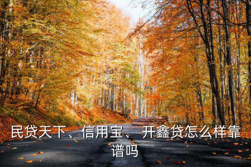 民貸天下、信用寶、 開(kāi)鑫貸怎么樣靠譜嗎