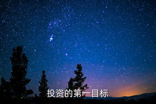 投資目標(biāo)是什么，企業(yè)投資戰(zhàn)略收益性目標(biāo)有哪些
