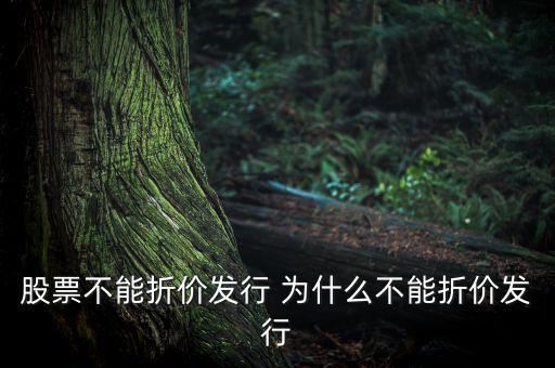 為什么我國證券發(fā)行不能折價(jià)發(fā)行，為什么我國股票不允許折價(jià)發(fā)行