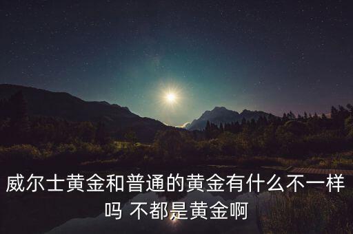 威爾士黃金為什么貴，為什么金子值錢呢