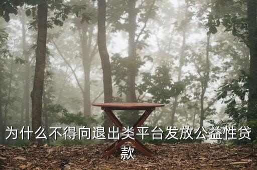 什么是退出類融資平臺，為什么不得向退出類平臺發(fā)放公益性貸款