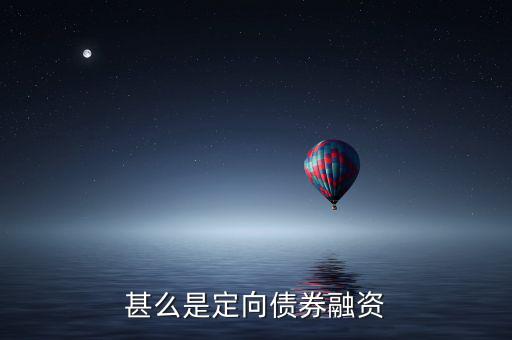 定向債券融資什么意思，甚么是定向債券融資和定向集合資金