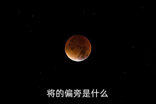 什么將什么，將的偏旁是什么